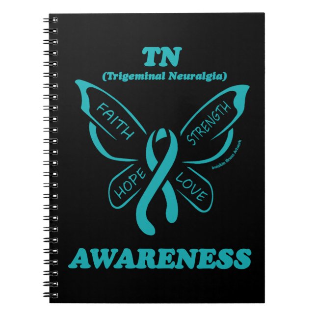 Schmetterling/Awareness..TN Notebook Notizblock (Vorderseite)
