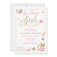 Schmetterling-Baby-Dusche, Rosa, Gold