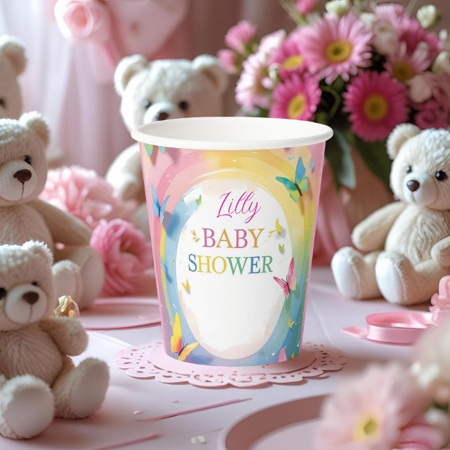 Schmetterling Baby Mädchen Papierbecher (Von Creator hochgeladen)