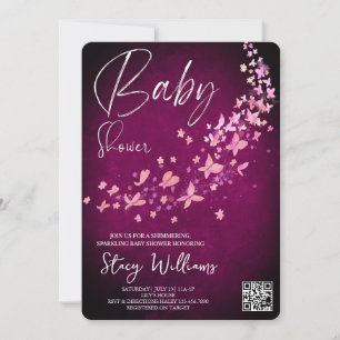 Schmetterling Baby Shower Einladung