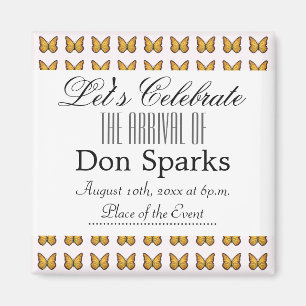 Schmetterling Baby Shower Magnet