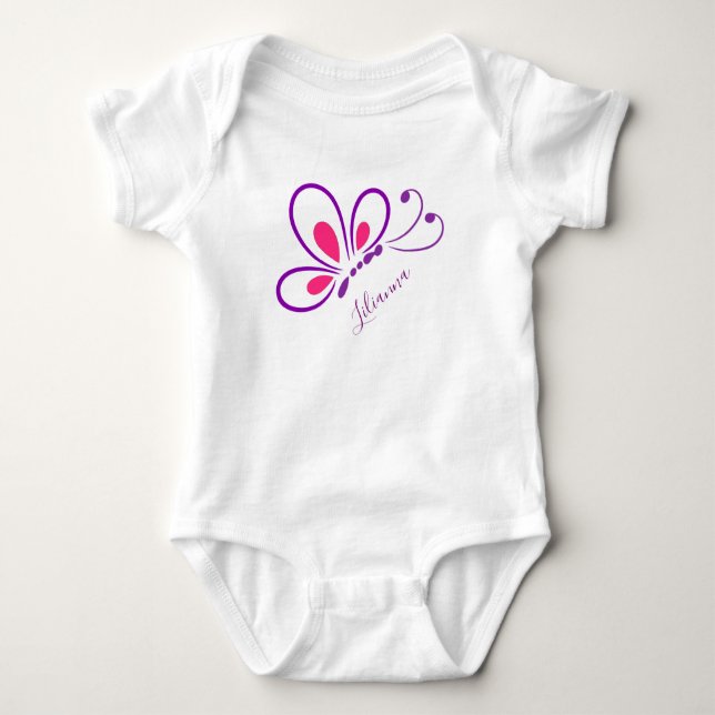Schmetterling Baby Strampler (Vorderseite)