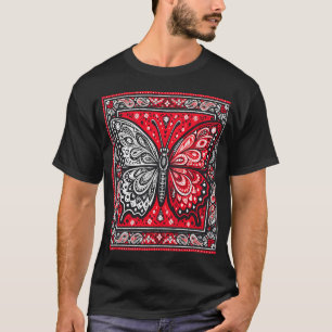 Schmetterling-Bandana Paisley T-Shirt