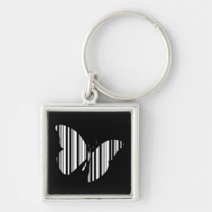 SCHMETTERLING-BAR-CODE Schmetterlinge Muster Desig Schlüsselanhänger