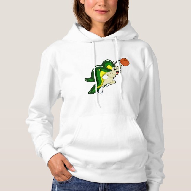 Schmetterling beim Basketball-Sport Hoodie (Vorderseite)