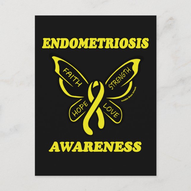 Schmetterling/Bewusstsein...Endometriose Postkarte (Vorderseite)