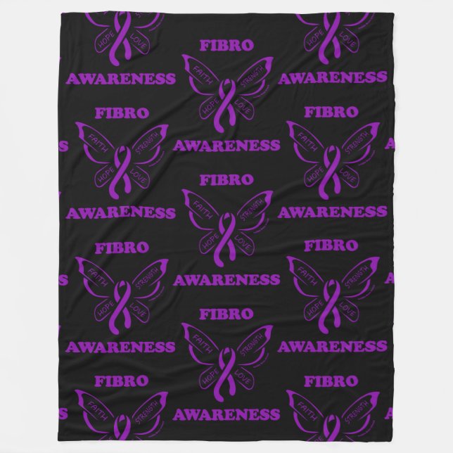 Schmetterling/Bewusstsein... Fibro Fleece Blanket (Vorderseite)