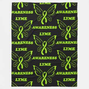 Schmetterling/Bewusstsein...Lyme-Krankheit Fleece- Fleecedecke