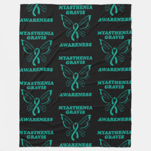 Schmetterling/Bewusstsein...Myasthenia Gravis Flau Fleecedecke