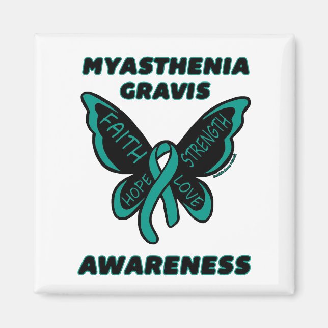 Schmetterling/Bewusstsein...Myasthenia Gravis Magnet (Vorne)