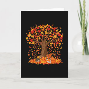 Schmetterling Blatt Herbstbaum Hallo Herbst Ernted Karte