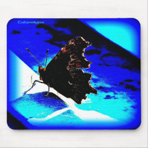 Schmetterling blaues mousepad, Calamityjan Mousepad