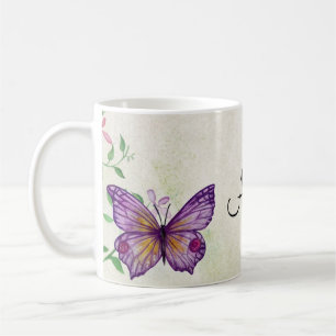 Schmetterling - Blume Kaffeetasse