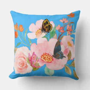 Schmetterling-Blume Kissen