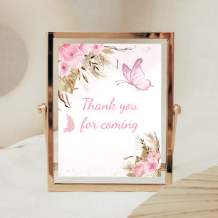Schmetterling Blumen Dusche Danke für die Kommenss Poster