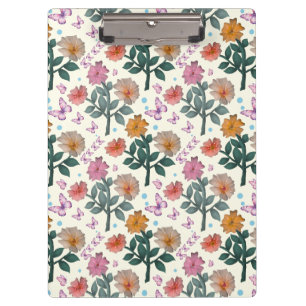Schmetterling Blumen Garten Muster Klemmbrett