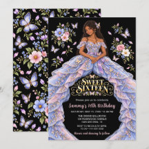 Schmetterling Blumen Sweet Sixteen Geburtstag