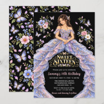 Schmetterling Blumen Sweet Sixteen Geburtstag