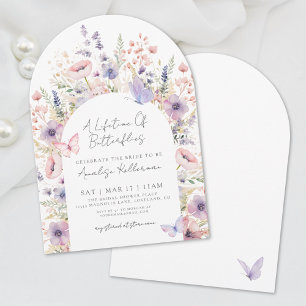 Schmetterling Blumen Wildblumen Brautparty Einladung