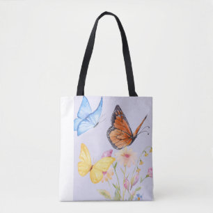 Schmetterling & Blumenbeete Tasche