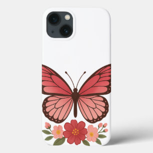 Schmetterling & Blumenzichorie Ästhetik - iPhone Case-Mate iPhone Hülle