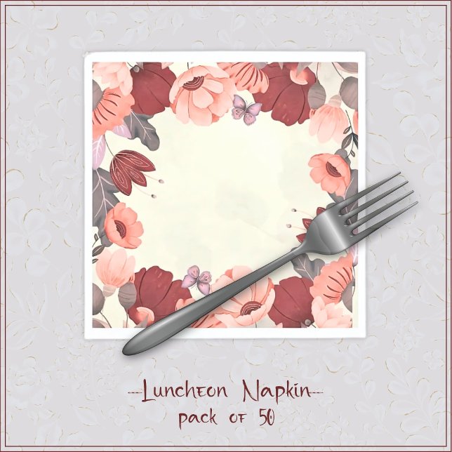 Schmetterling-Blüte Serviette (Von Creator hochgeladen)