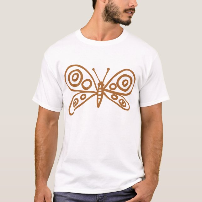 Schmetterling - braun T-Shirt (Vorderseite)