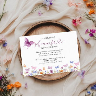 Schmetterling Brautparty Rezeptwunsch Einladung