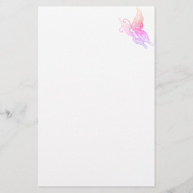 Schmetterling Briefpapier (Vorderseite)