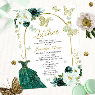 Schmetterling Budget Spanische Quinceanera Einladu