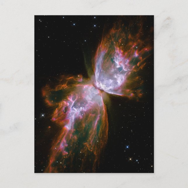 Schmetterling / Bug Nebula (Hubble-Teleskop) Postkarte (Vorderseite)