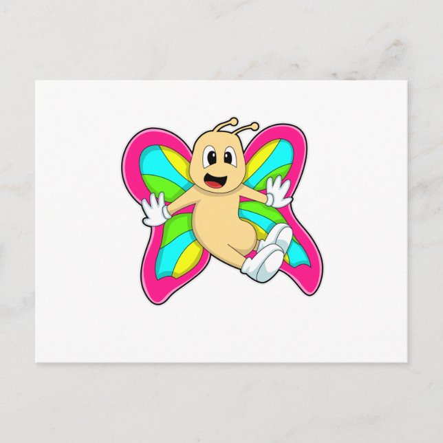 Schmetterling bunt postkarte (Vorderseite)