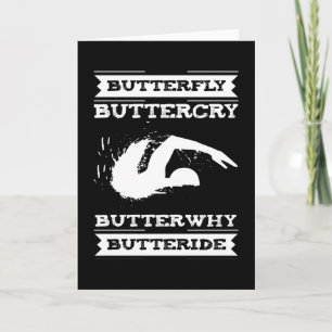 Schmetterling Buttercry Butterwhy - Schwimmer Desi Karte
