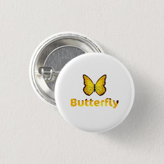 Schmetterling Button (Vorne & Hinten)