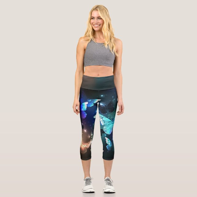 Schmetterling Capri Leggings (Vorderseite)