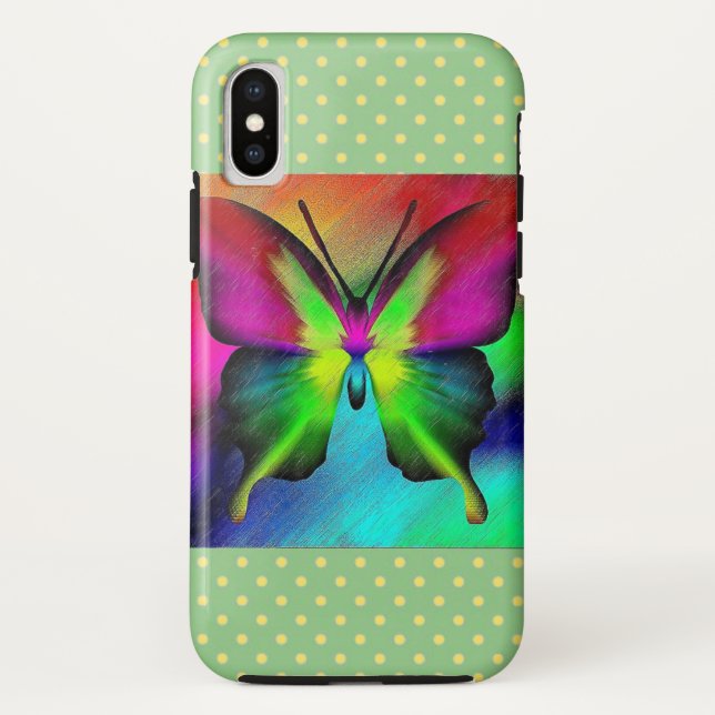 Schmetterling Case-Mate iPhone Hülle (Rückseite)