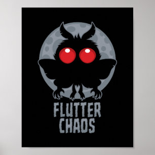 Schmetterling Chaos Mothman Kryptische Legende Poster