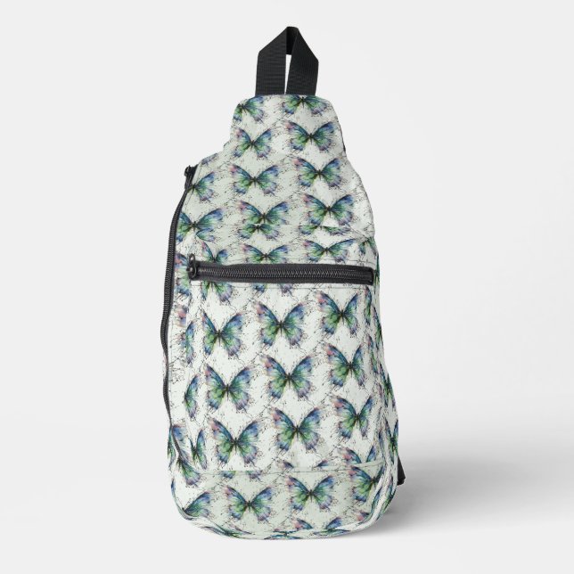 Schmetterling Crossbody Bag (Vorderseite)