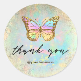 Schmetterling Dank klassischer Rundaufkleber Runder Aufkleber
