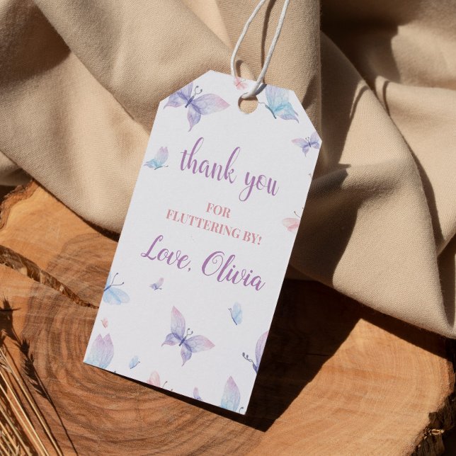 Schmetterling Danke, dass du Flutterfly durch Gefa Geschenkanhänger (Von Creator hochgeladen)