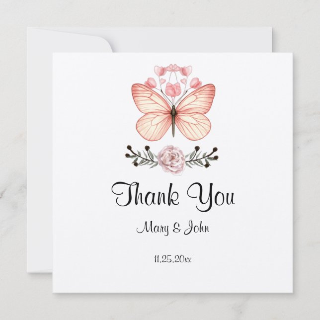 Schmetterling Danke, dass du gewusst hast (Vorderseite)