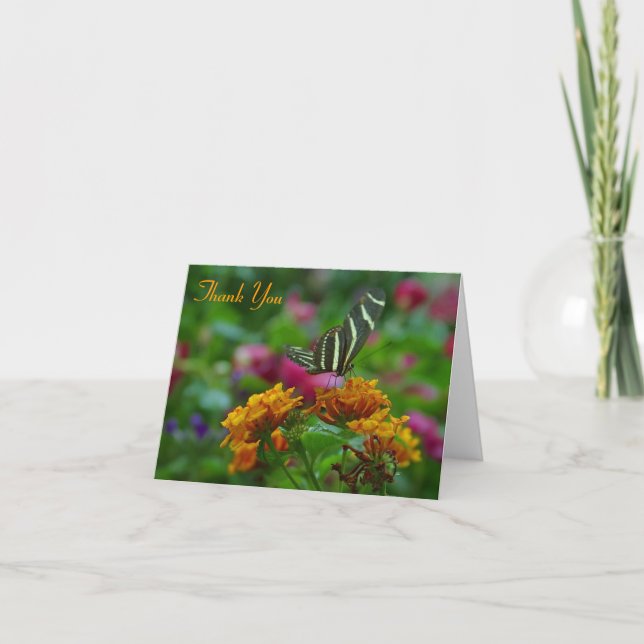 Schmetterling Dankeschön Karte (Vorderseite)