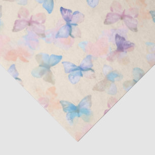 Schmetterling Dekor im Creme-Ton  Seidenpapier