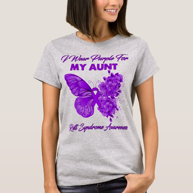 Schmetterling, den ich für mein Tante-Rett-Syndrom T-Shirt (Vorderseite)
