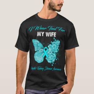 Schmetterling, den ich für meine Ehefrau Aquamarin T-Shirt