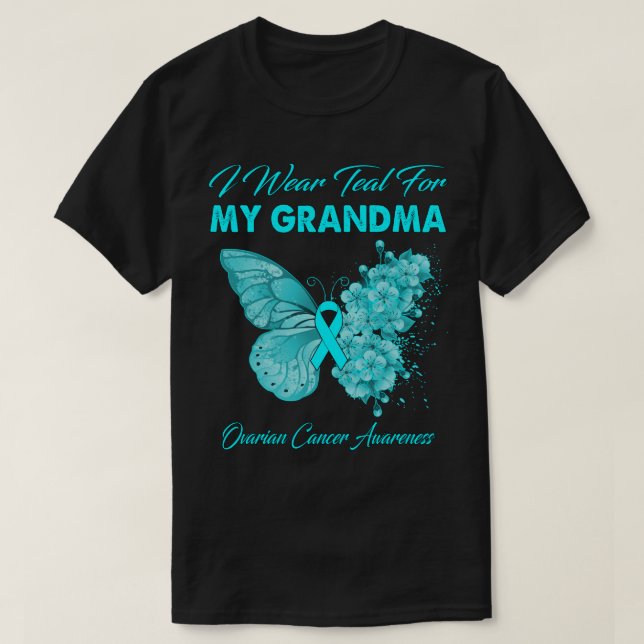 Schmetterling, den ich für meine Ovarialzance Aqua T-Shirt (Design vorne)