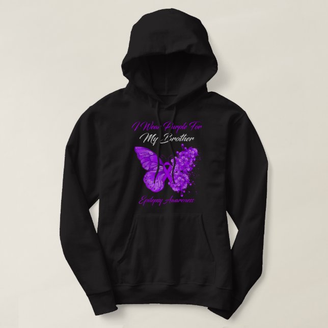 Schmetterling, den ich für meinen Bruder Epilepsie Hoodie (Design vorne)