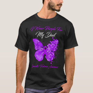 Schmetterling, den ich für meinen Vater Lila trage T-Shirt
