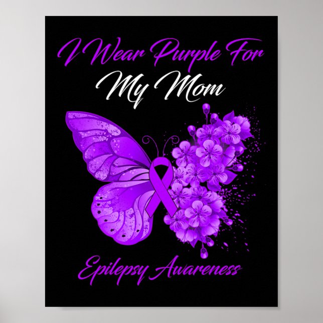 Schmetterling, den ich Lila für meine Mama Epileps Poster (Vorne)
