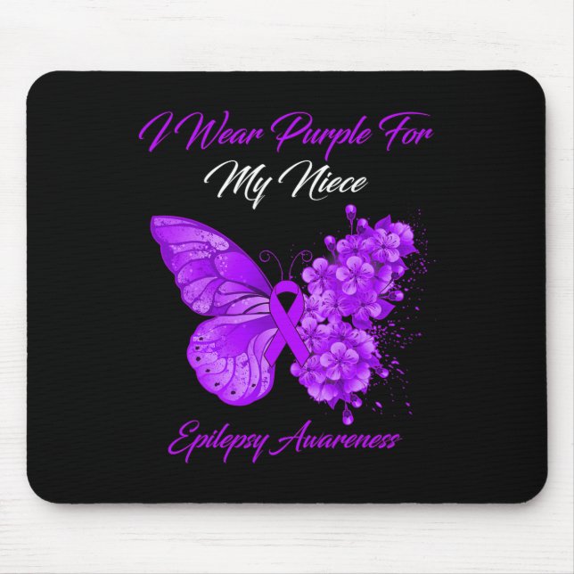 Schmetterling, den ich Lila für meine Nichte Epile Mousepad (Vorne)